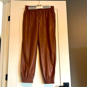 Rare - Aritzia Babaton Zedel vegan leather pants in Cognac